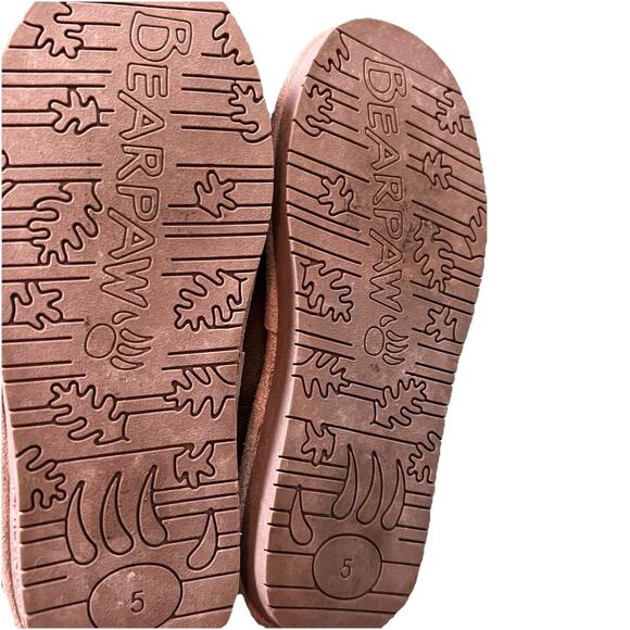 BEARPAW women's snow booties shoe size 5 Tan brown suede upper ROSY button up - Picture 4 of 8